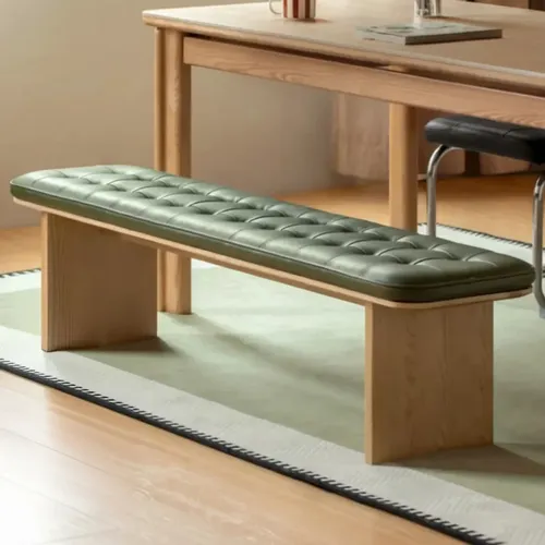 Orelis Ash Wood Upholstered Bench