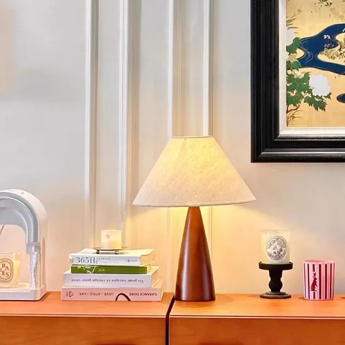Minimalist Wood Base Table Lamp