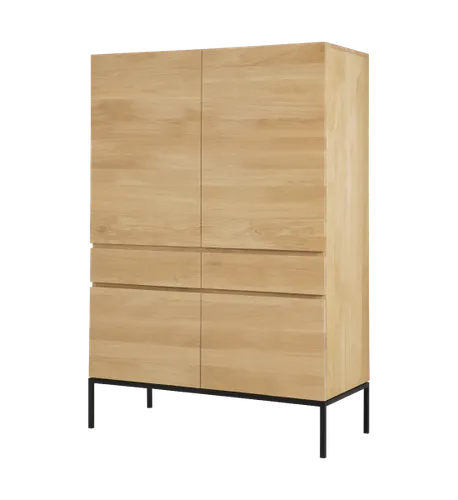 Ligna cupboard with 4 doors, 2 drawers