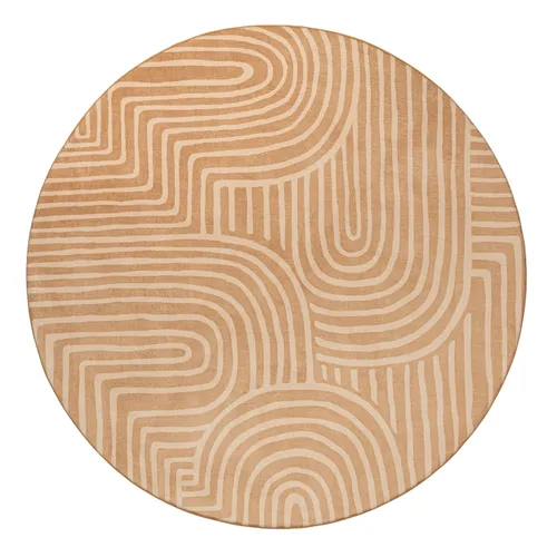 Koru Brown Abstract Rollie Pollie Round Playmat