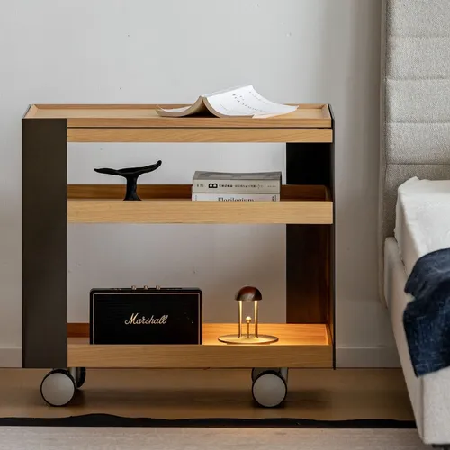 Charles Bar Cart With Wheels