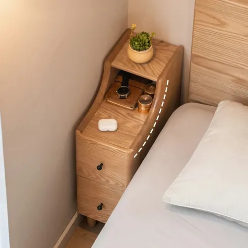 Gamo Slim Solid Ash Nightstand