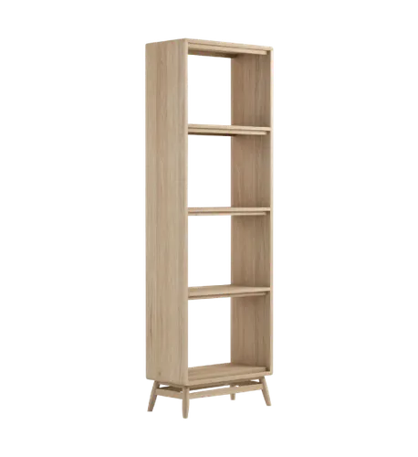 Twist bookrack with 4 open shelves