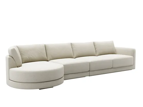 Basel 4 Seat Round Left Chaise Sofa