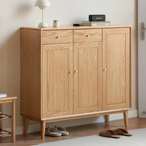 Prague Oak Shoe Cabinet