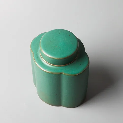 Jade Green Oriental Tea Canister