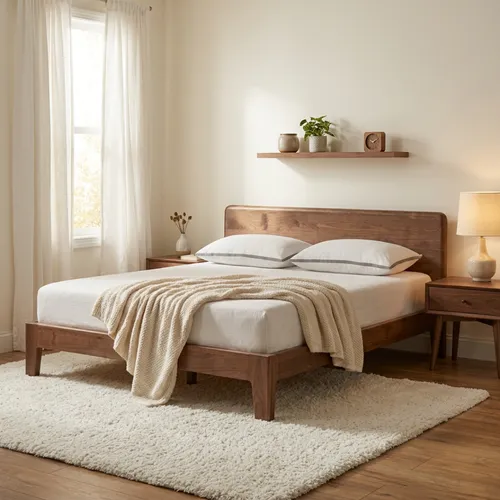 Orchid Black Walnut Bed Frame