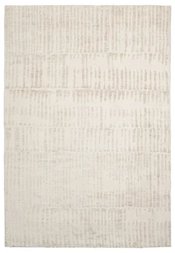 Nahba Ivory And Cream Textured Tribal Rug