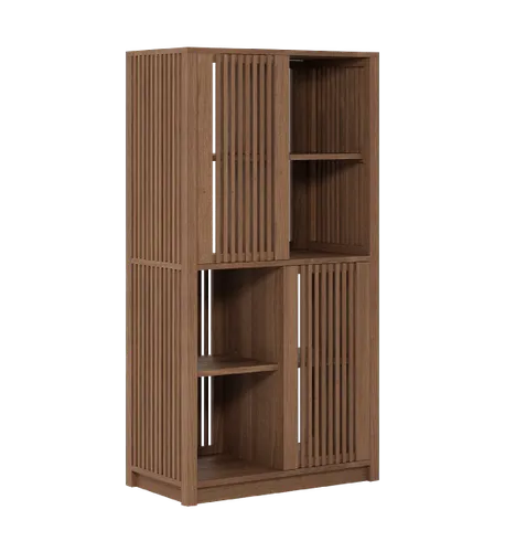 Ray open shelves with single slice door