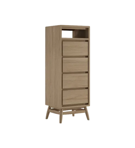 Twist chest of 4 drawers, 1 open shelf