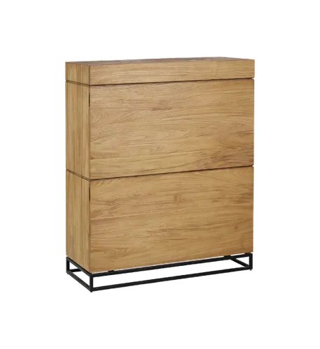 Citra shoe cabinet with 2 flip-down doors, 1 drawer
