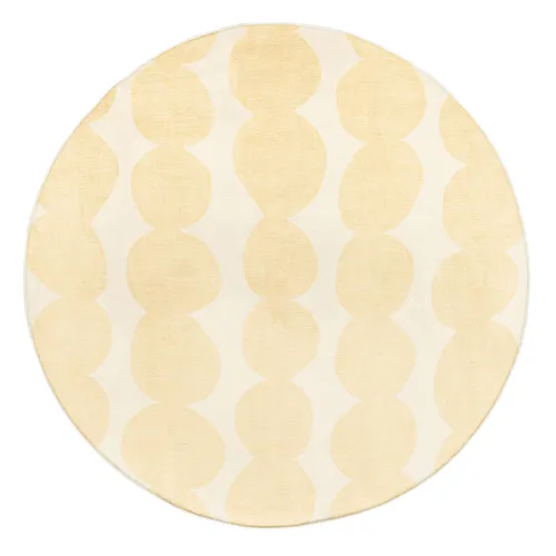 Cree Yellow and Beige Abstract Rollie Pollie Round Playmat