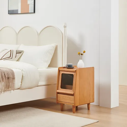 Corcino Solid Wood Nightstand