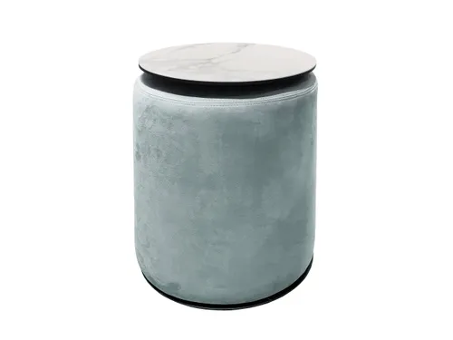 Cora Side Table with Stool, Ceramic Top