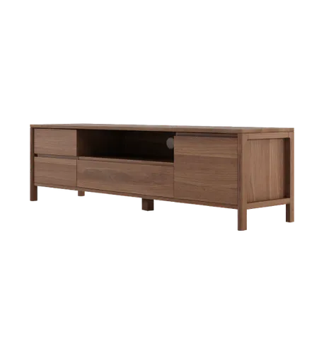 Circa17 tv cabinet with 2 drawers, 1 flip-down door, 1 door