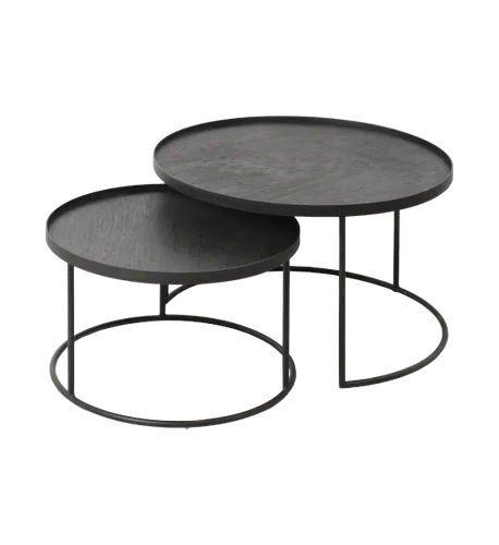 Voyage tray coffee table set - round