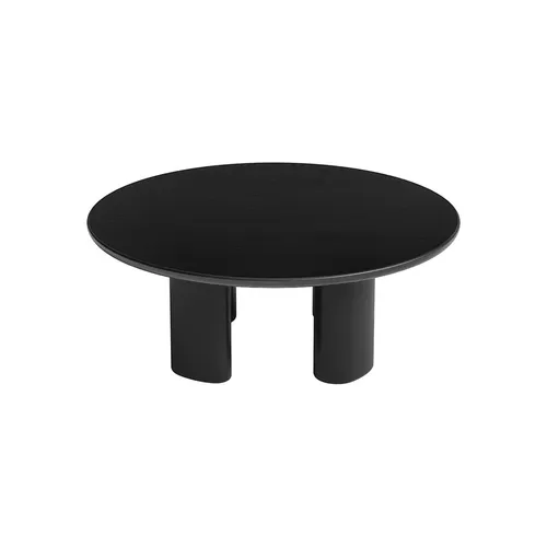 Pebble Round Coffee Table - Black Oak