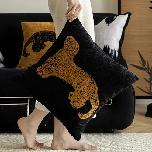 Sienna Leopard Chenille Cushion Cover