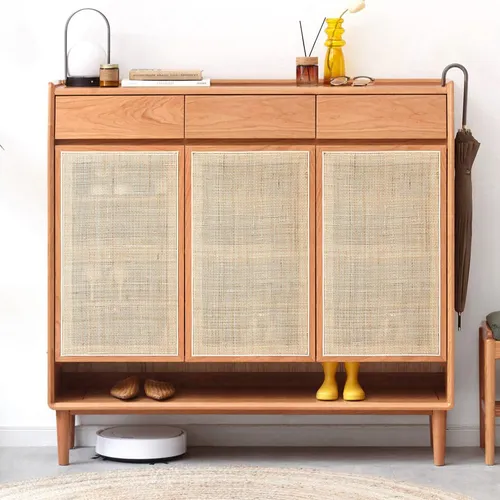 Cherry Wood Shoe Cabinet