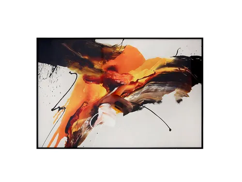 Tayah Modern Abstract Yellow & Black Splatter