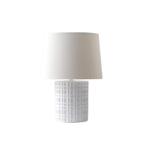Terracotta grid table lamp